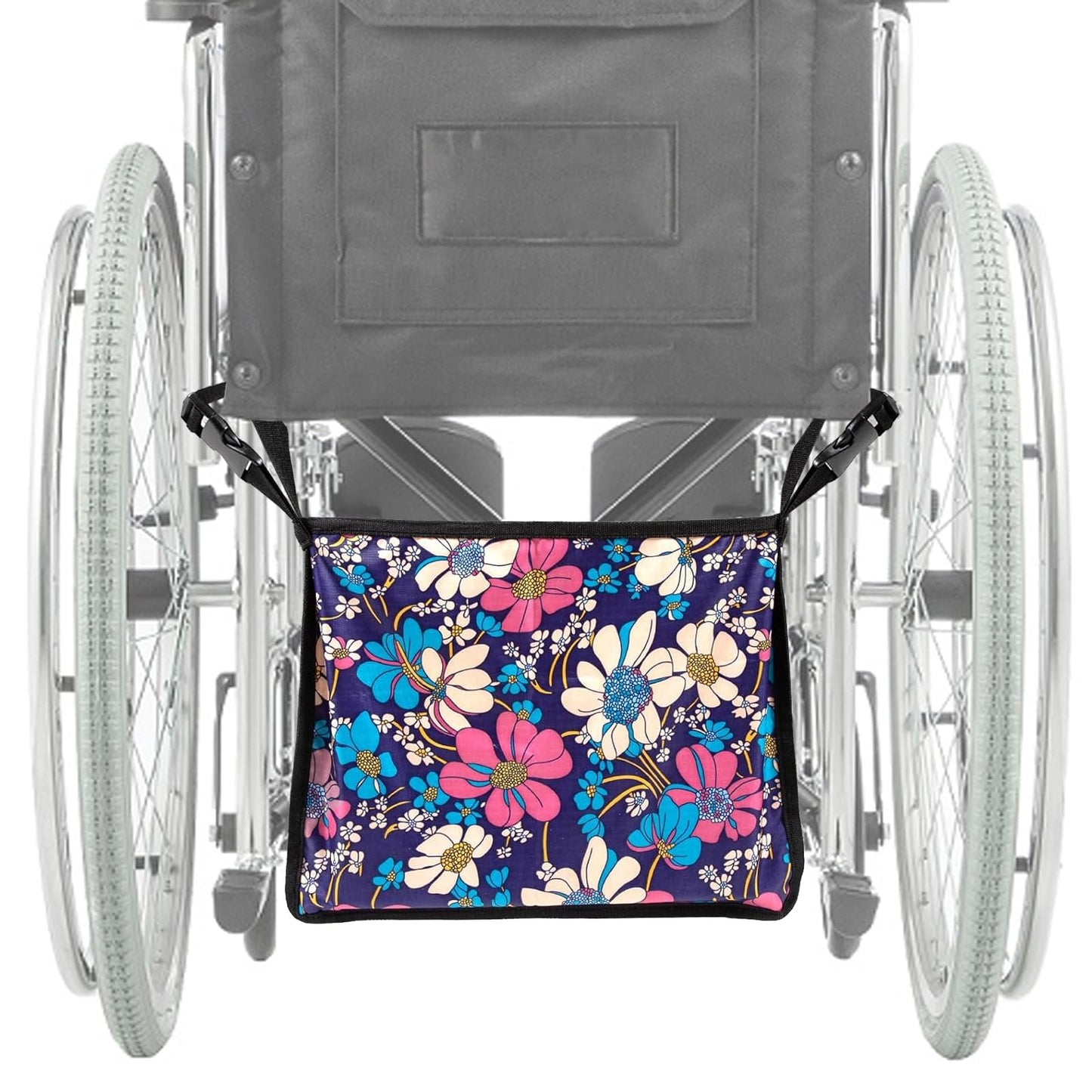 Catheter Bag Covers for Wheelchairs Wheelchair Under Basket for Infusion Bag Urine Urainage Bag Holder A Dignified of Wheelchair Storage Bag Wheelchair Urine Bag Holder (Print)
