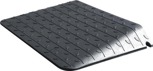 OranLite Rubber Threshold Ramp Anti-Slip Textured Surface Rubber Curb Ramp for Wheelchair and Scooter Black Wheelchair Ramp Doorway Rated 18000Lbs Load Capacity (4.0" Rise)