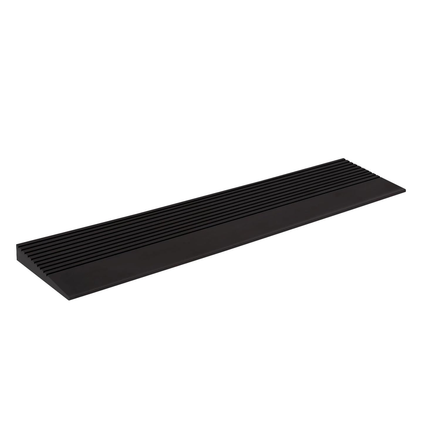 Boiarc 1" Rise Threshold Ramp 35.4" Wide Natural Rubber Door Ramp Wheelchair Ramp 1500 LBS Capacity Non-Slip Solid Rubber Threshold Ramp Used for ThresholdsDoorways and Bathroom