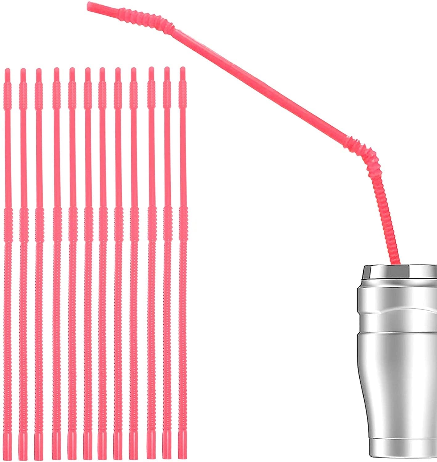 Made in USA Extra Long Reusable Drinking Straws 22 Inches long Ideal for Limited Mobility Situations Dishwasher Safe FDA Grade BPA-Free Material 12 Pieces