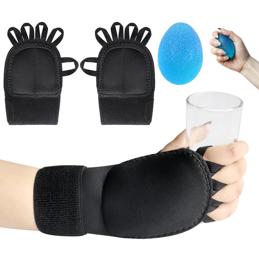 2 Pack Weighted Gloves for Tremors Improved Hand/Wrist Mobility Adjustable Hand Stability Aid for Parkinsons Patients Writing Stability & Strengthening Hand Grip Strength Trainer Stress Relief Ball