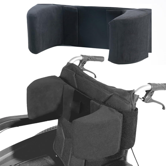 SGTMATCY Lateral Support for Wheelchair Lateral Support Cushion with Adjustable Side Panels for WheelchairsWheelchair Stabilizer Attachment Chair Side PadsLateral Foam Wedge for Elderly (Black)