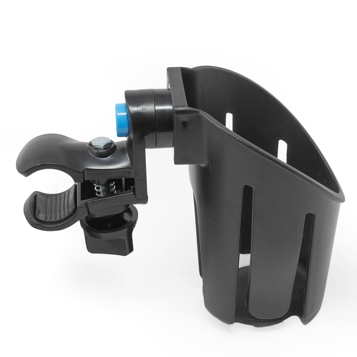Button-Lock Universal Cup Holder for Walker/Wheelchair/Rollator (Black)
