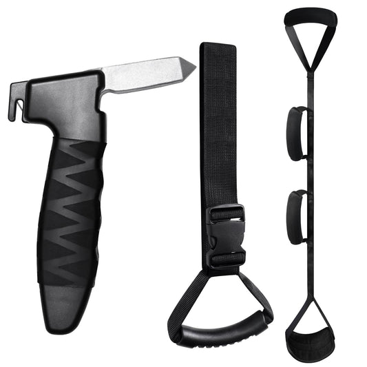 Car Door Handle for Elderly Car Handle Assist Portable-Supporting Handle for Seniors and Handicapped- Standing Mobility Aid Tool Kit for Elderly with Leg Lifters Getting Legs in and Out of Car